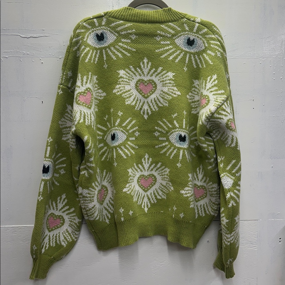 NWT Rosa Clothing Mystical Gorgeous Eye Cardigan Oversized Fit - Picture 5 of 5
